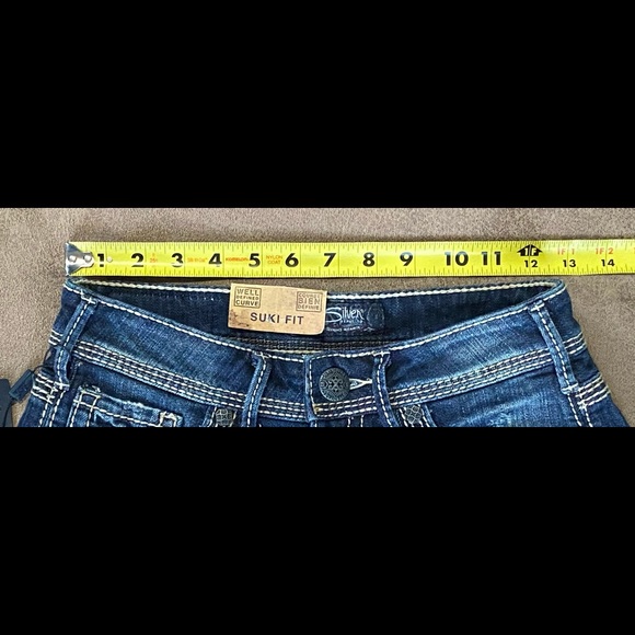 NWT Women’s SILVER SUKI HIGH SHORT Dark Wash Sz 25 - Picture 7 of 12